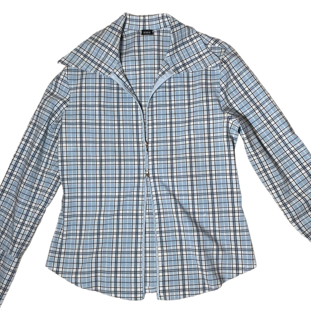 Y2K zip up blouse